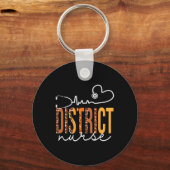 Porte-clés Infirmière de district Leopard Heartbeat Appréciat (Recto)