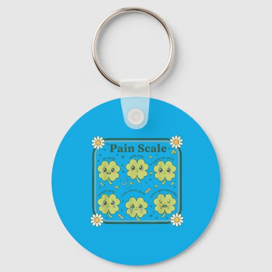Porte-clés Infirmière de la Saint-Patrick Échelle de Douleur (Recto)