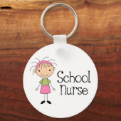 Porte-clés Infirmière de l'école mignonne (Recto)