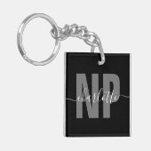 Porte-clés Infirmière de NP personnalisée Praticien Diplôme C (Devant gauche)