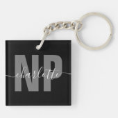 Porte-clés Infirmière de NP personnalisée Praticien Diplôme C (Dos)