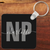 Porte-clés Infirmière de NP personnalisée Praticien Diplôme C (Verso)