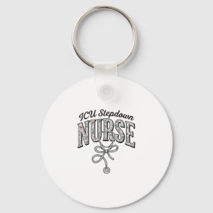 Porte-clés Infirmière de réanimation vintage floral stéthosco