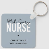 Porte-clés Infirmière de surg sur mesure | Infirmière Médical (Dos)