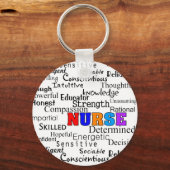 Porte-clés Infirmière Description des mots Cadeaux (Recto)