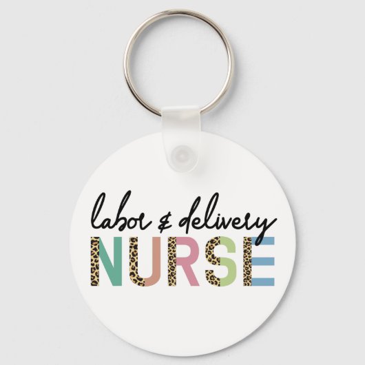 Porte-clés Infirmière du travail et de l'accouchement Cheetah (Recto)