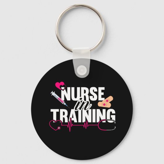 Porte-clés Infirmière En Formation Infirmière Étudiante (Recto)