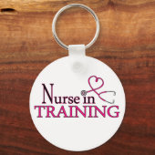 Porte-clés Infirmière en formation - Rose (Recto)