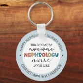 Porte-clés Infirmière en néphrologie drôle personnalisée Appr (Verso)