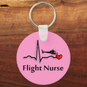 Porte-clés Infirmière en vol QRS et conception d'hélicoptère (Recto)