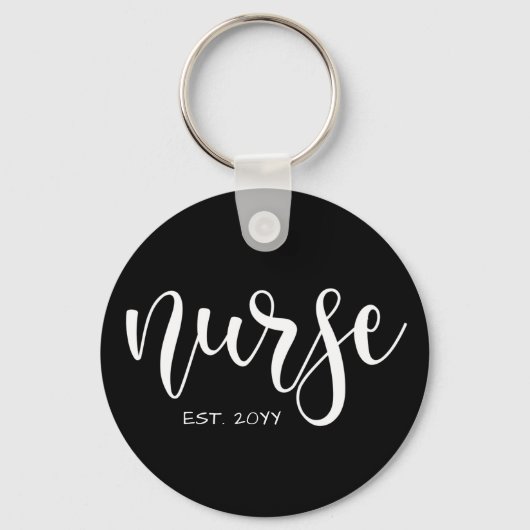 Porte-clés Infirmière Est Année sur mesure Étudiante Infirmiè (Recto)