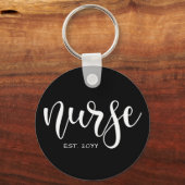 Porte-clés Infirmière Est Année sur mesure Étudiante Infirmiè (Recto)