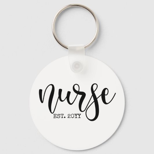 Porte-clés Infirmière Est Année sur mesure Étudiante Infirmiè (Recto)