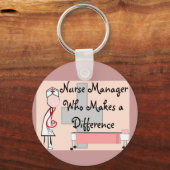 Porte-clés Infirmière gestionnaire qui fait une différence ca (Recto)