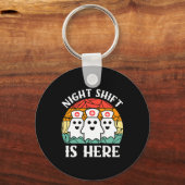 Porte-clés Infirmière Halloween Hommes Femmes Night Shift Cre (Recto)