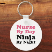 Porte-clés Infirmière Le Jour, Ninja La Nuit (Recto)