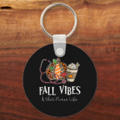 Porte-clés Infirmière Leopard Citrouille Chute Vibes Et L'Inf (Recto)