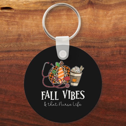 Porte-clés Infirmière Leopard Citrouille Chute Vibes Et L'Inf (Recto)