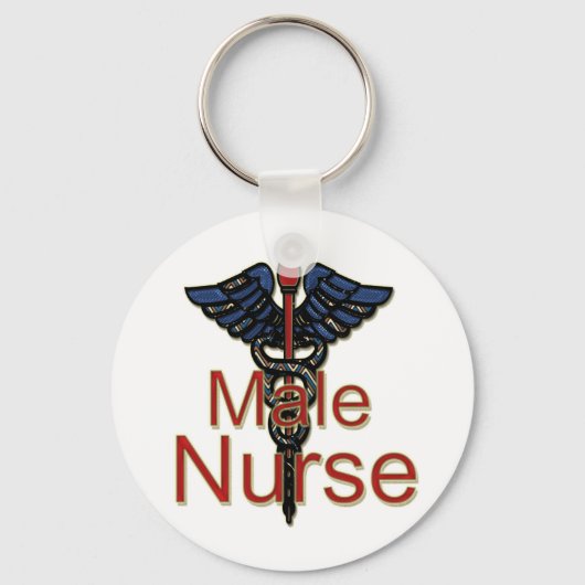 Porte-clés Infirmière masculine avec Caduceus (Recto)