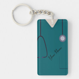 Porte-clés Infirmière Médicale Infirmière Turquoise Acryli