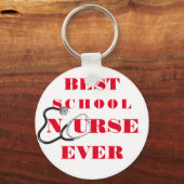 Porte-clés Infirmière merci appréciation typographie cadeau (Recto)