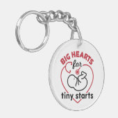 Porte-clés Infirmière néonatale NICU Gros Coeurs pour les min (Devant gauche)