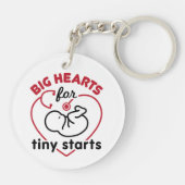 Porte-clés Infirmière néonatale NICU Gros Coeurs pour les min (Dos)
