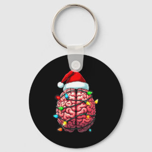 Porte-clés Infirmière neuro Noël Chapeau de Père Noël Neurolo