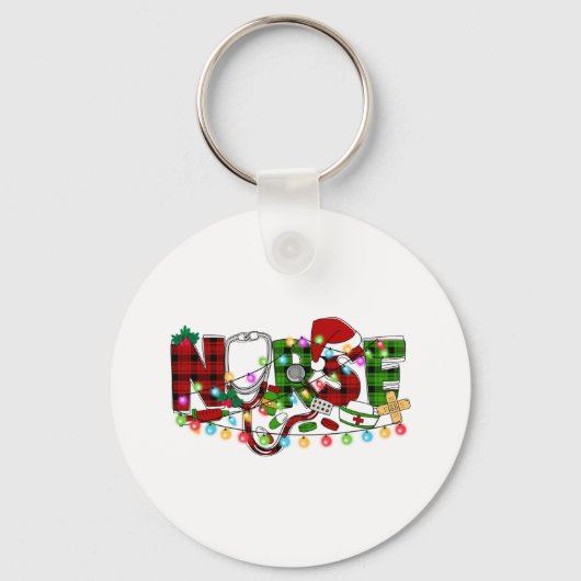 Porte-clés Infirmière Noël 1 (Recto)