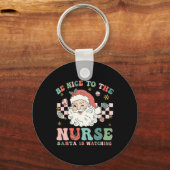 Porte-clés Infirmière Noël Soyez Gentil À L'Infirmière Père N (Recto)