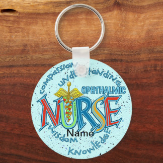 Porte-clés Infirmière ophtalmique Motto porte - clé