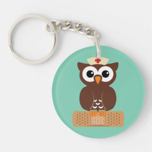 Porte-clés Infirmière Owl (avec bandaid)