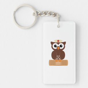 Porte-clés Infirmière Owl (avec bandaid)