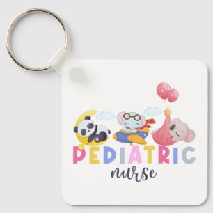 Porte-clés Infirmière pédiatrique Animal Safari Zoo Enfants I