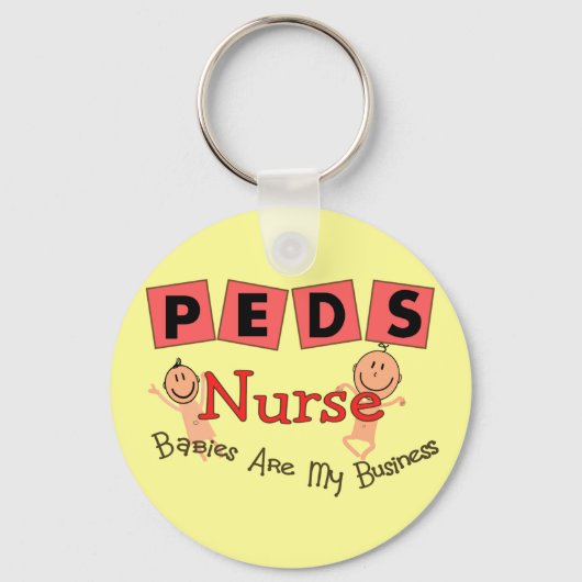 Porte-clés Infirmière pédiatrique "Les bébés sont mon affaire (Recto)
