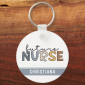 Porte-clés Infirmière personnalisée | Cadeaux étudiants en so (Recto)