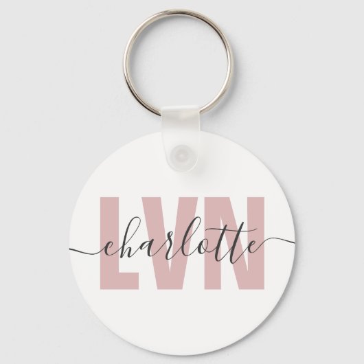 Porte-clés Infirmière professionnelle Chic LVN personnalisée (Recto)