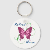 Porte-clés Infirmière retraitée (papillon) (Recto)