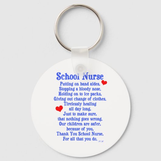 Porte-clés Infirmière scolaire (Recto)