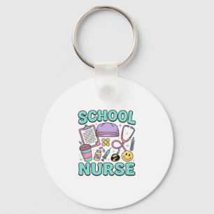 Porte-clés Infirmière scolaire chemise vintage conception de