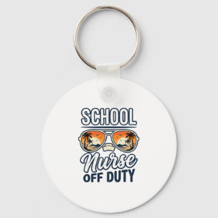 Porte-clés Infirmière scolaire hors service chemise de lunett