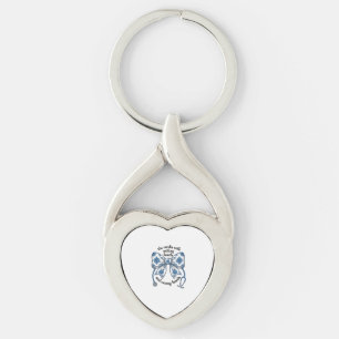 Porte-clés Infirmière Stethoscope à noeud floral Gravure Vint
