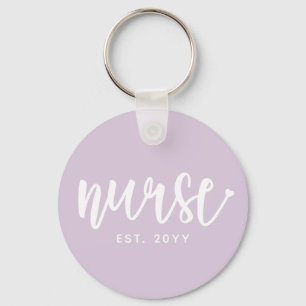 Porte-clés Infirmière sur mesure Typographie Est Infirmière d