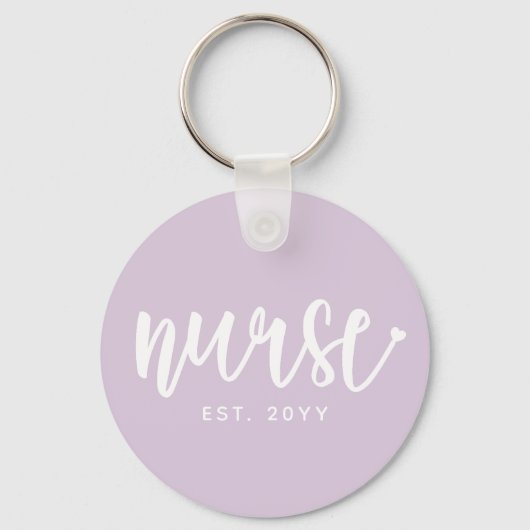 Porte-clés Infirmière sur mesure Typographie Est Infirmière d (Recto)