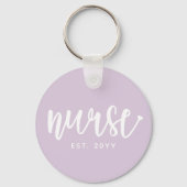 Porte-clés Infirmière sur mesure Typographie Est Infirmière d (Verso)