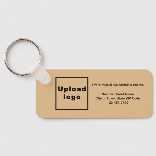 Porte-clés Information minimale de l'entreprise Rectangle Bro (Verso)