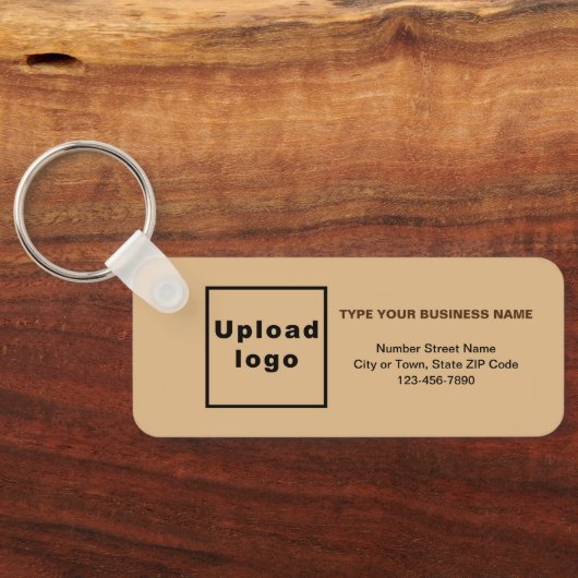 Porte-clés Information minimale de l'entreprise Rectangle Bro (Verso)