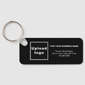 Porte-clés Information minimale de l'entreprise Rectangle noi (Verso)