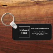 Porte-clés Information minimale de l'entreprise Rectangle noi (Verso)