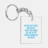 Porte-clés Informations de contact sur les clés perdues (Devant gauche)